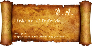 Minkusz Alfréda névjegykártya
